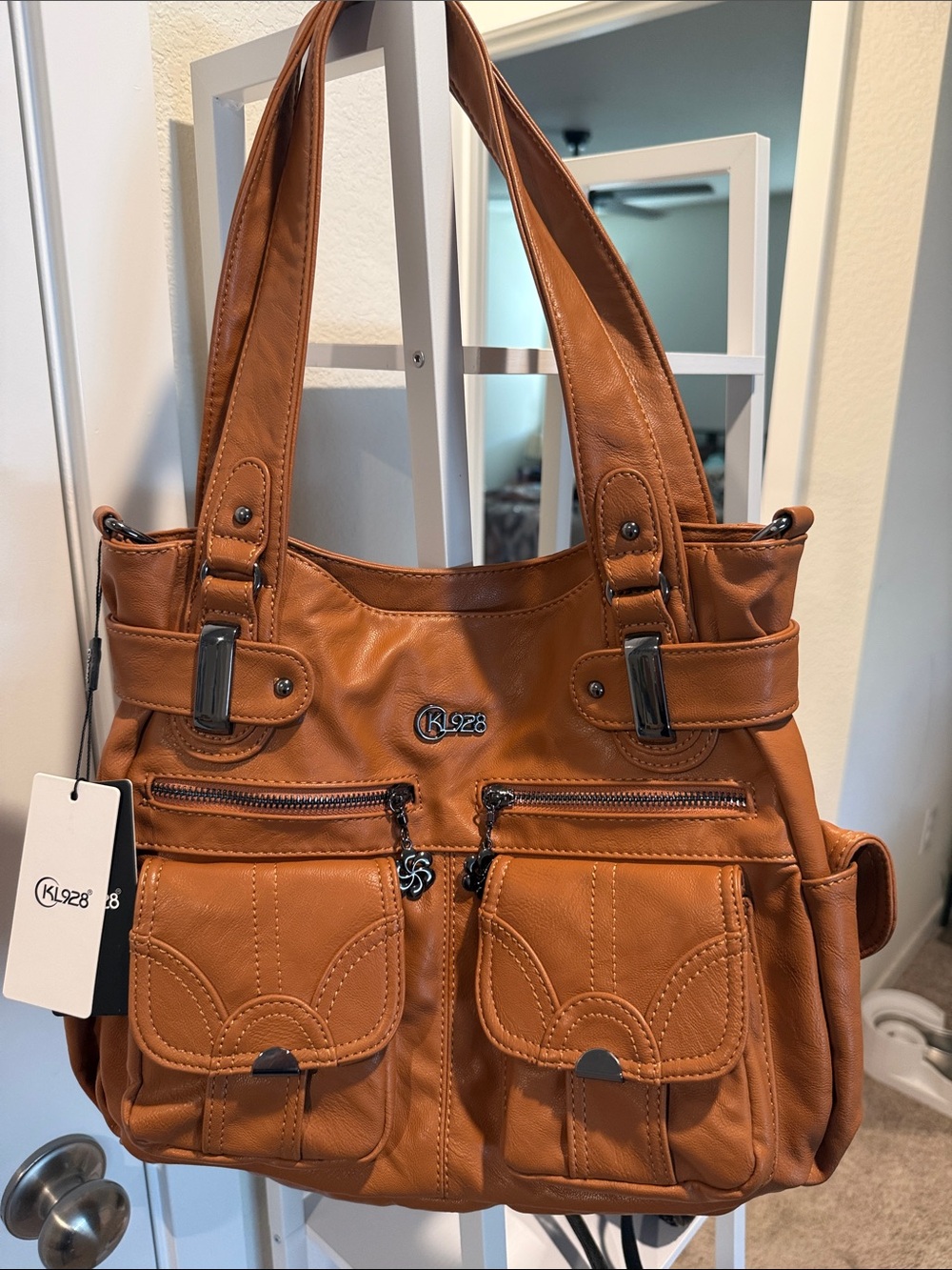 kl928 PU Leather Shoulder Bag – Casual Everyday Tote